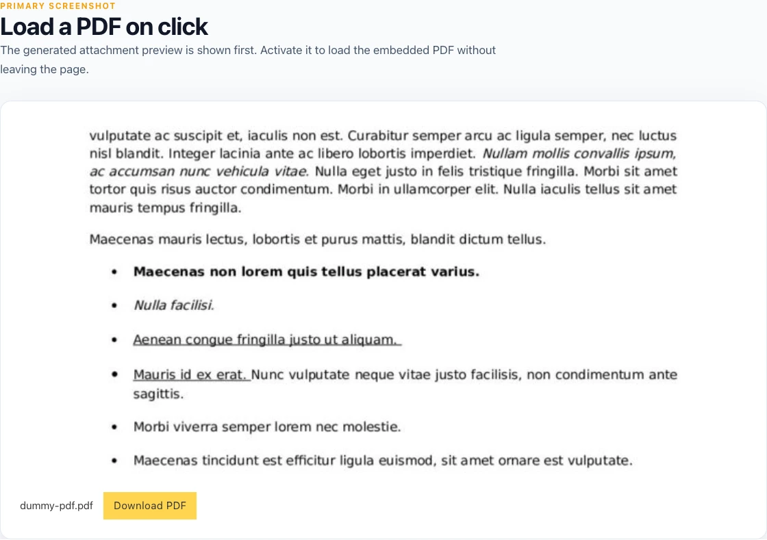 File element showing the generated PDF preview image before the PDF loads.